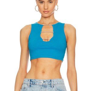 Superdown - Madeleine Crop Top - Blue - XSmall